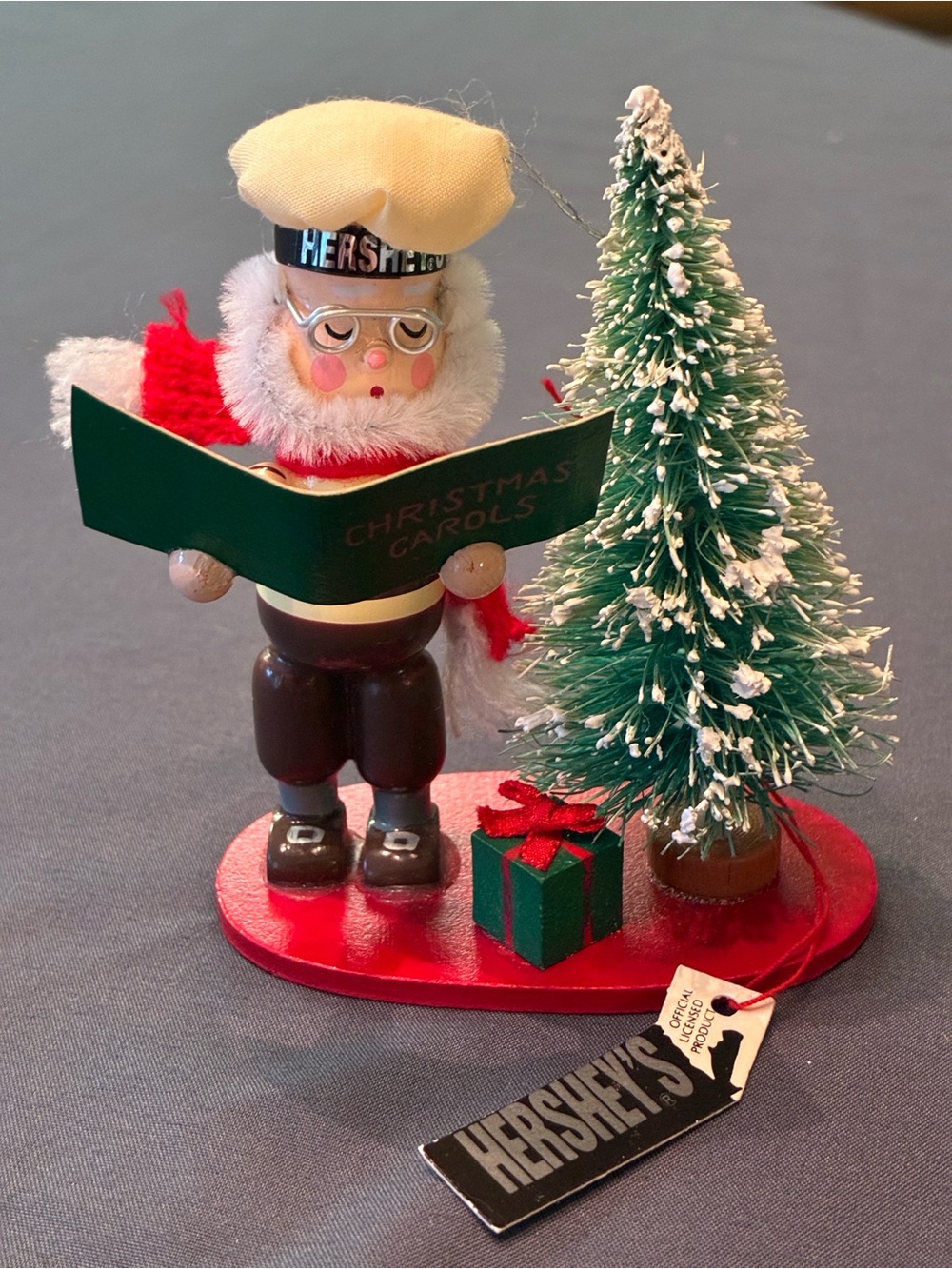 VTG Hershey Holiday Elf Caroler Figurine Tree Ornament